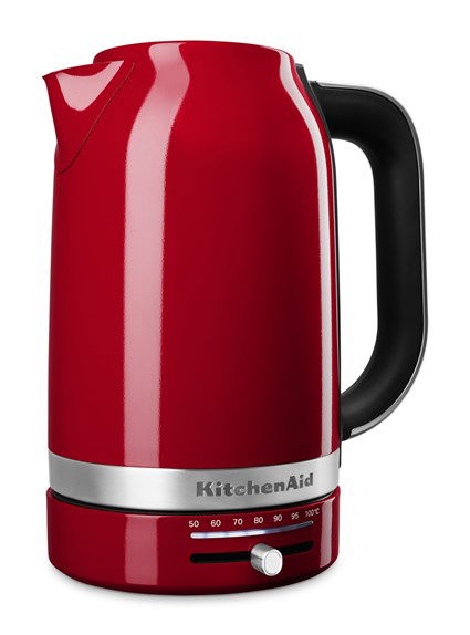 Kitchenaid Hervidor de Agua 5KEK1701 Rojo con Calentamiento Preciso y Temperatura Variable de 50°C a 100°C, Gran Tamaño