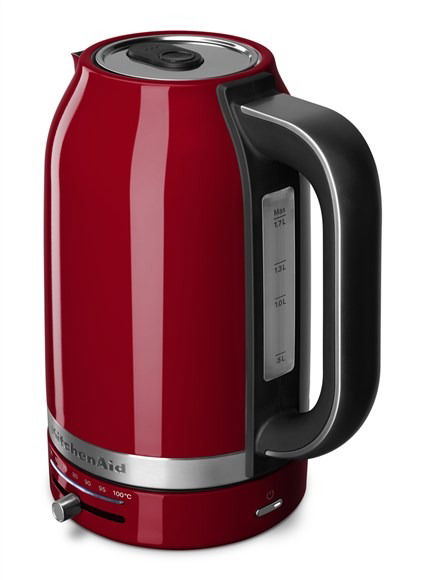 Kitchenaid Hervidor de Agua 5KEK1701 Rojo con Calentamiento Preciso y Temperatura Variable de 50°C a 100°C, Gran Tamaño