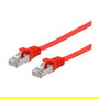 EQUIP Cable de Red Patch Cat6A U/FTP 2x RJ45, 5 m, Rojo, Plano, LSZH, Conectores Chapados en Oro, Para 10GBase-T/10 Gigabit Ethernet, 607624
