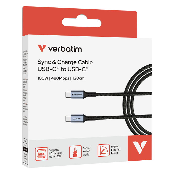 Verbatim Cable USB-C a USB-C 100W 1,2 m
