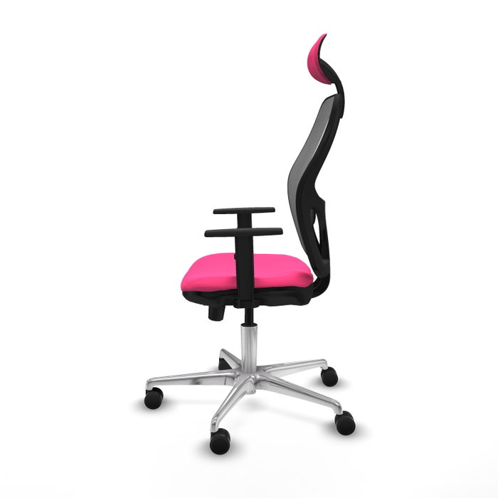 PIQUERAS Y CRESPO Silla de oficina Jorquera con mecanismo Sincro/Traslack, Rosa y Gris PIQUERAS Y CRESPO Silla de oficina Jorquera con mecanismo Sincro/Traslack, Rosa y Gris