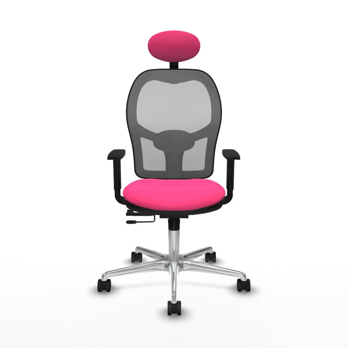 PIQUERAS Y CRESPO Silla de oficina Jorquera con mecanismo Sincro/Traslack, Rosa y Gris PIQUERAS Y CRESPO Silla de oficina Jorquera con mecanismo Sincro/Traslack, Rosa y Gris