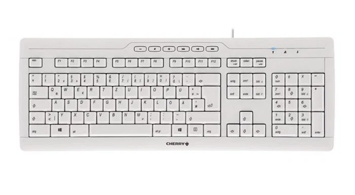 Cherry Stream 3.0 Teclado USB Ultraplano Blanco/Gris Cherry Stream 3.0 Teclado USB Ultraplano Blanco/Gris