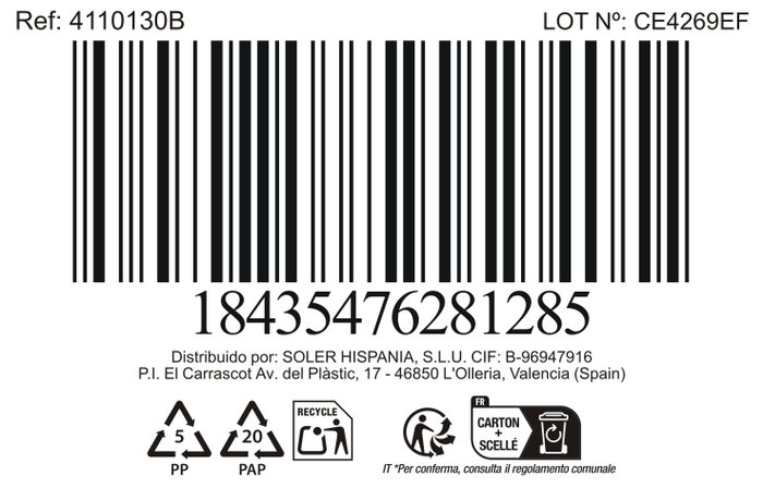 La Mediterranea Taza Calobra Azul 350cc, Pack de 36 unidades