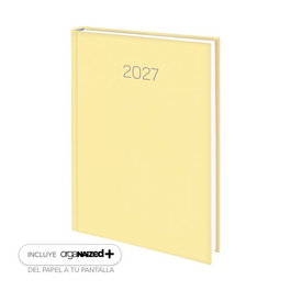 EDEUSTO Agenda Anual 2027 Premium Tapa Acolchada Amarillo