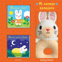 EDELVIVES Mi conejo sonajero - Caja dos minilibros con peluche