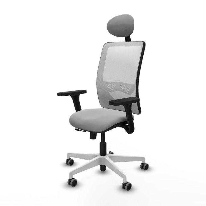 PIQUERAS Y CRESPO Silla de oficina Zulema Gris claro y Blanco