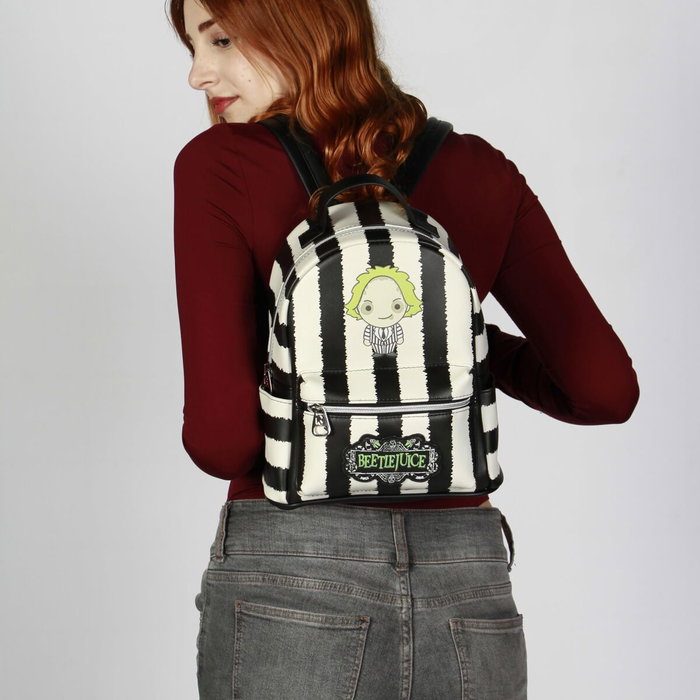 Karactermania Mochila Heady Beetlejuice Stripes Blanco