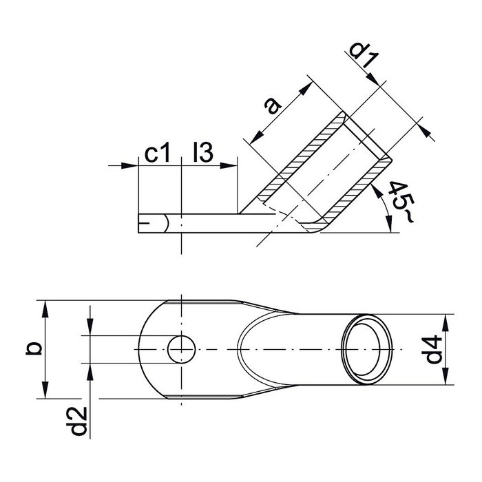 Klauke 47R1245 Terminal de 70 mm² M12 (25 unidades) Klauke 47R1245 Terminal de 70 mm² M12 (25 unidades)