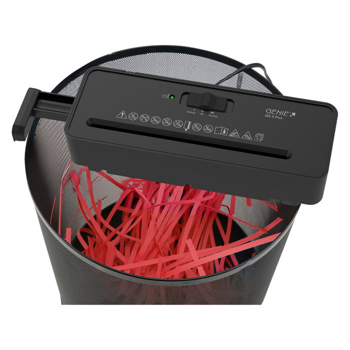 Genie 260 S Plus Trituradora de Papel Corte en Tiras, 6 Hojas, Nivel P-2, 22 cm Genie 260 S Plus Trituradora de Papel Corte en Tiras, 6 Hojas, Nivel P-2, 22 cm