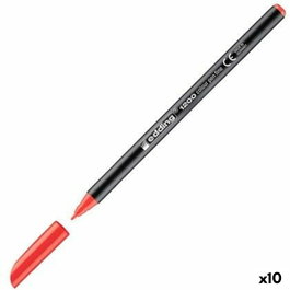 Edding Rotulador 1200 Rojo Punta Fina (Set de 10)