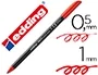 Edding Rotulador 1200 Punta Fibra Rojo Tinta Base Agua Punta Redonda 0.5 mm Trazo 1 mm