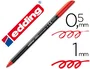 Edding Rotulador 1200 Punta Fibra Rojo Tinta Base Agua Punta Redonda 0.5 mm Trazo 1 mm