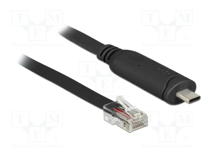 DeLOCK 63912 Adaptador USB 2.0 Tipo-C™ a Serial RS-232 RJ45, 2 m, Negro DeLOCK 63912 Adaptador USB 2.0 Tipo-C™ a Serial RS-232 RJ45, 2 m, Negro