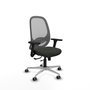 PIQUERAS Y CRESPO Silla de oficina Cilanco con mecanismo Sincro/Traslack, Negro/Gris