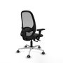 PIQUERAS Y CRESPO Silla de oficina Cilanco con mecanismo Sincro/Traslack, Negro/Gris