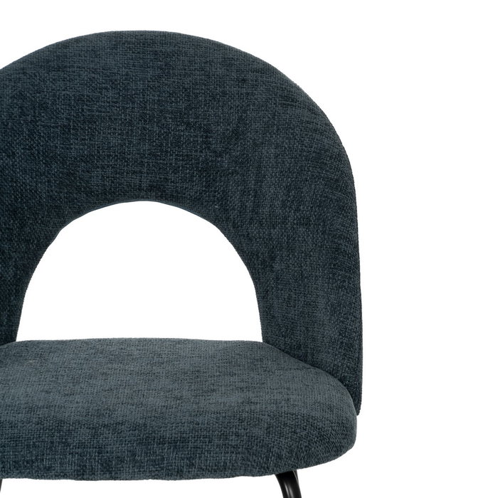 Silla Azul Tejido-Metal Contract 49 X 60 X 81 cm (Set de 4)