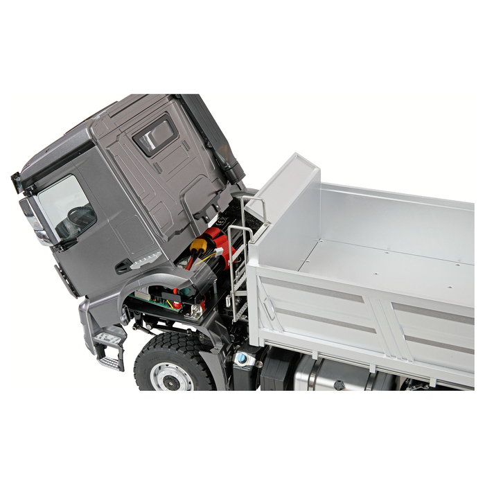 AMEWI Mercedes-Benz Arocs 6x6 Muldenkipper 1:14 RTR Camión Basculante Eléctrico Radio Control 22728 - Antracita