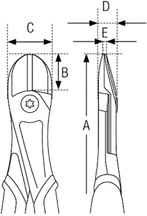BAHCO Alicates de corte diagonal lateral ERGO® 160mm