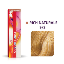 Color Touch, Sin amoníaco, Tinte de cabello semipermanente, 9/3 Golden Light Blonde Mahogany, 60 ml