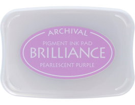 Tsukineko Almohadilla de Tinta Brilliance Morado Perlado Efecto Nacarado 95x65mm