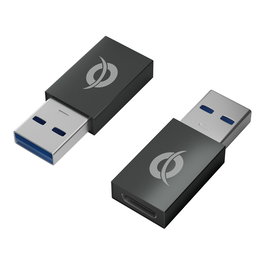 Conceptronic DONN10G Adaptador USB-A 3.0 a USB-C 3.2 OTG, 10 Gbps, 2 Piezas, Negro