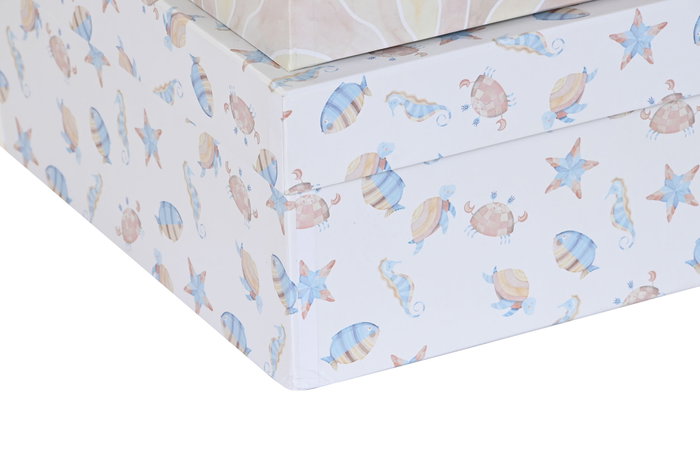 DKD Home Decor Set de 10 Cajas de Almacenaje Multicolor DKD Home Decor Set de 10 Cajas de Almacenaje Multicolor