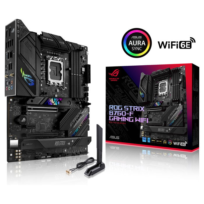 ASUS ROG STRIX B760-F GAMING WiFi (90MB1CT0-M1EAY0) - Placa Base Intel B760, ATX, WiFi 6, Black