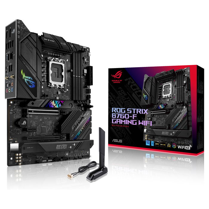 ASUS ROG STRIX B760-F GAMING WiFi (90MB1CT0-M1EAY0) - Placa Base Intel B760, ATX, WiFi 6, Black