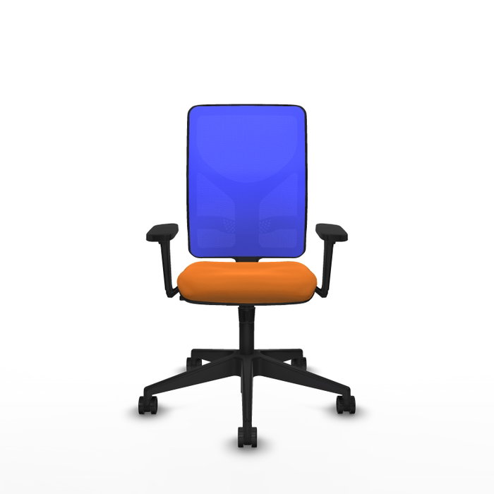 PIQUERAS Y CRESPO Silla de oficina Motilla Naranja y Azul