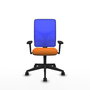 PIQUERAS Y CRESPO Silla de oficina Motilla Naranja y Azul