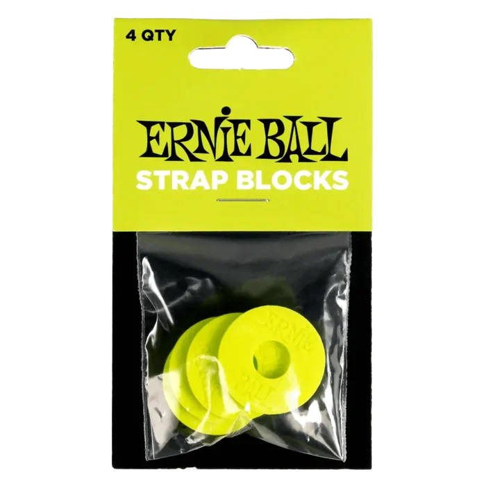 Ernie Ball Strap Blocks 4 Pcs - Cierres de Seguridad para Correas de Guitarra Color Verde