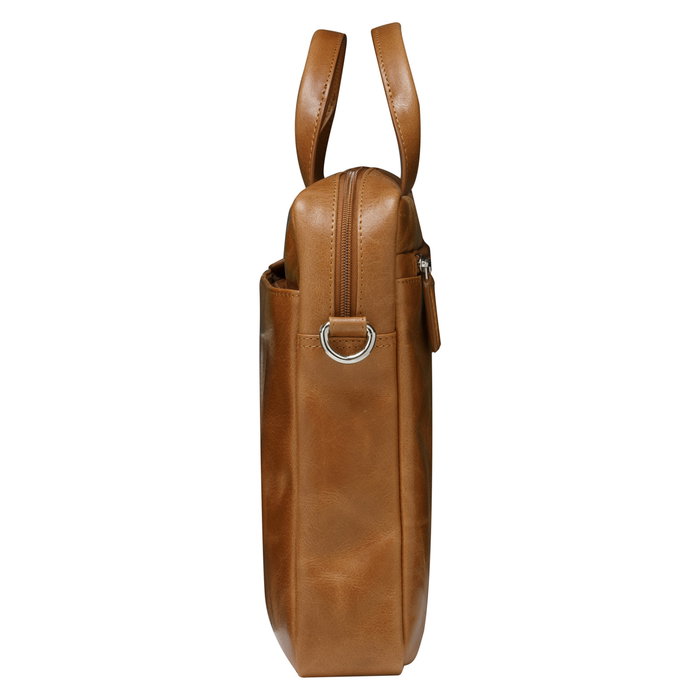 dbramante1928 AMALIENBORG - Maletín Toploader para portátil de 15 pulgadas (38.1 cm), Tirante para hombro, Marrón (Tan), Cuero - Unisex