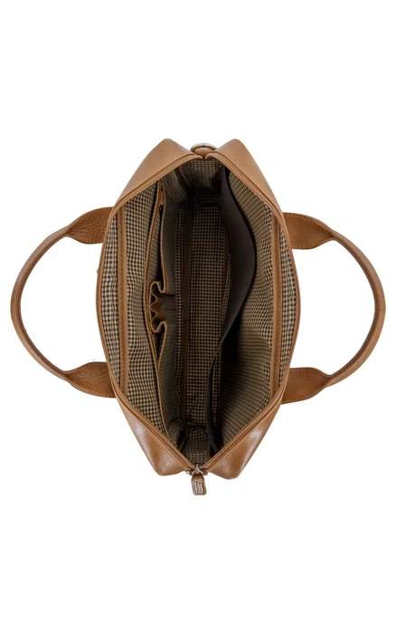 Dbramante1928 Maletín Toploader 15" Marrón para Portátil de 38,1 cm - Cuero Grano Entero, Tirante para Hombro, 1.02 kg, Unisex