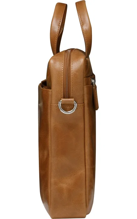 Dbramante1928 Maletín Toploader 15" Marrón para Portátil de 38,1 cm - Cuero Grano Entero, Tirante para Hombro, 1.02 kg, Unisex