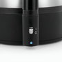 WMF Stelio 0415070011 Cocedor de Huevos, 7 Huevos, Consistencia Ajustable (Duro, Medio, Suave), 380 W, Negro y Cromo