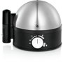 WMF Stelio 0415070011 Cocedor de Huevos, 7 Huevos, Consistencia Ajustable (Duro, Medio, Suave), 380 W, Negro y Cromo