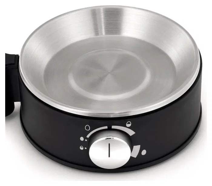 WMF Stelio 0415070011 Hervidor de huevos, 7 huevos, Negro/Cromo