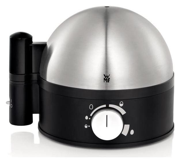 WMF Stelio 0415070011 Hervidor de huevos, 7 huevos, Negro/Cromo