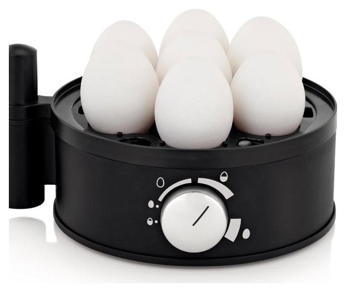 WMF Stelio 0415070011 Hervidor de huevos, 7 huevos, Negro/Cromo