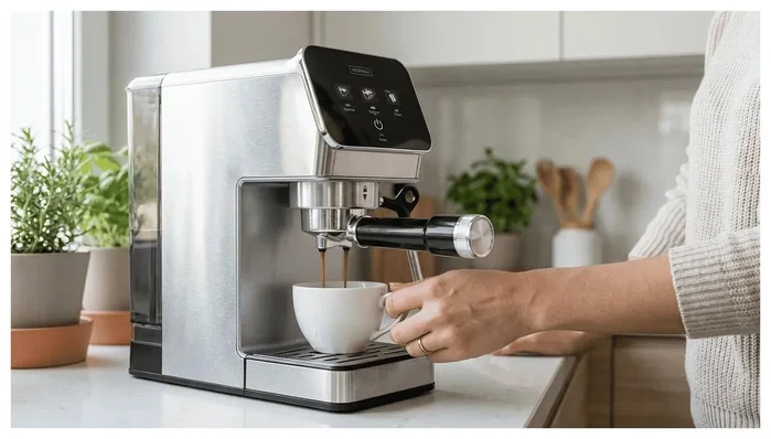 Kernau KCM 131 Cafetera espresso plateada 900W 15 bares