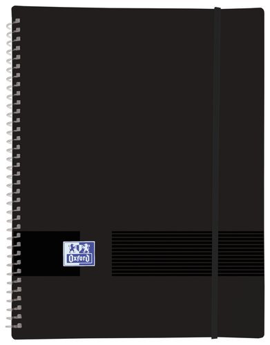 Oxford Carpeta con 30 Fundas Cristal y Cierre con Goma Negra A4