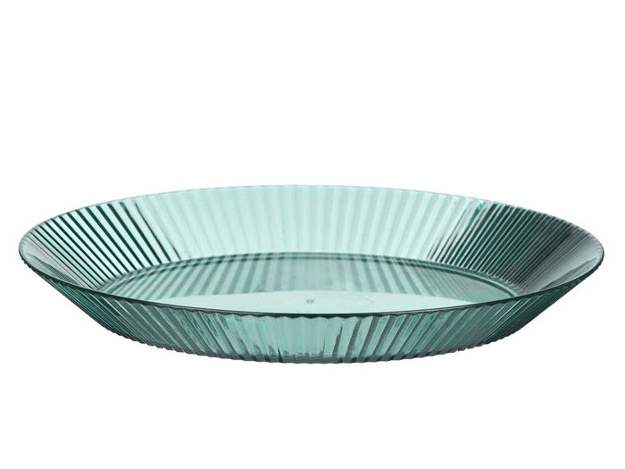 Leknes Plato Rayas Verde 23 cm (Set de 24)