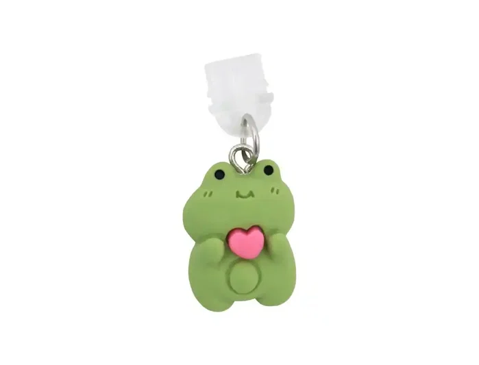 Wondee Colgante charm para móvil Funny Type-C Frog