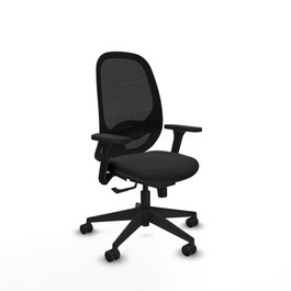 PIQUERAS Y CRESPO Silla de oficina Cilanco con mecanismo Sincro y brazos 3D