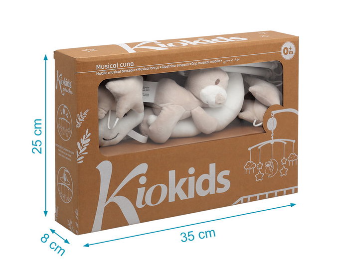 KioKids Móvil Musical Cuna Dolci Amici Oso Beige +0 Meses