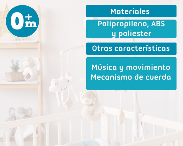 KioKids Móvil Musical Cuna Dolci Amici Oso Beige +0 Meses