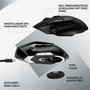Logitech G502 X LIGHTSPEED Ratón Inalámbrico Negro