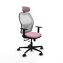 PIQUERAS Y CRESPO Silla de oficina Jorquera Rosa y Blanco