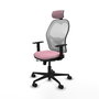 PIQUERAS Y CRESPO Silla de oficina Jorquera Rosa y Blanco